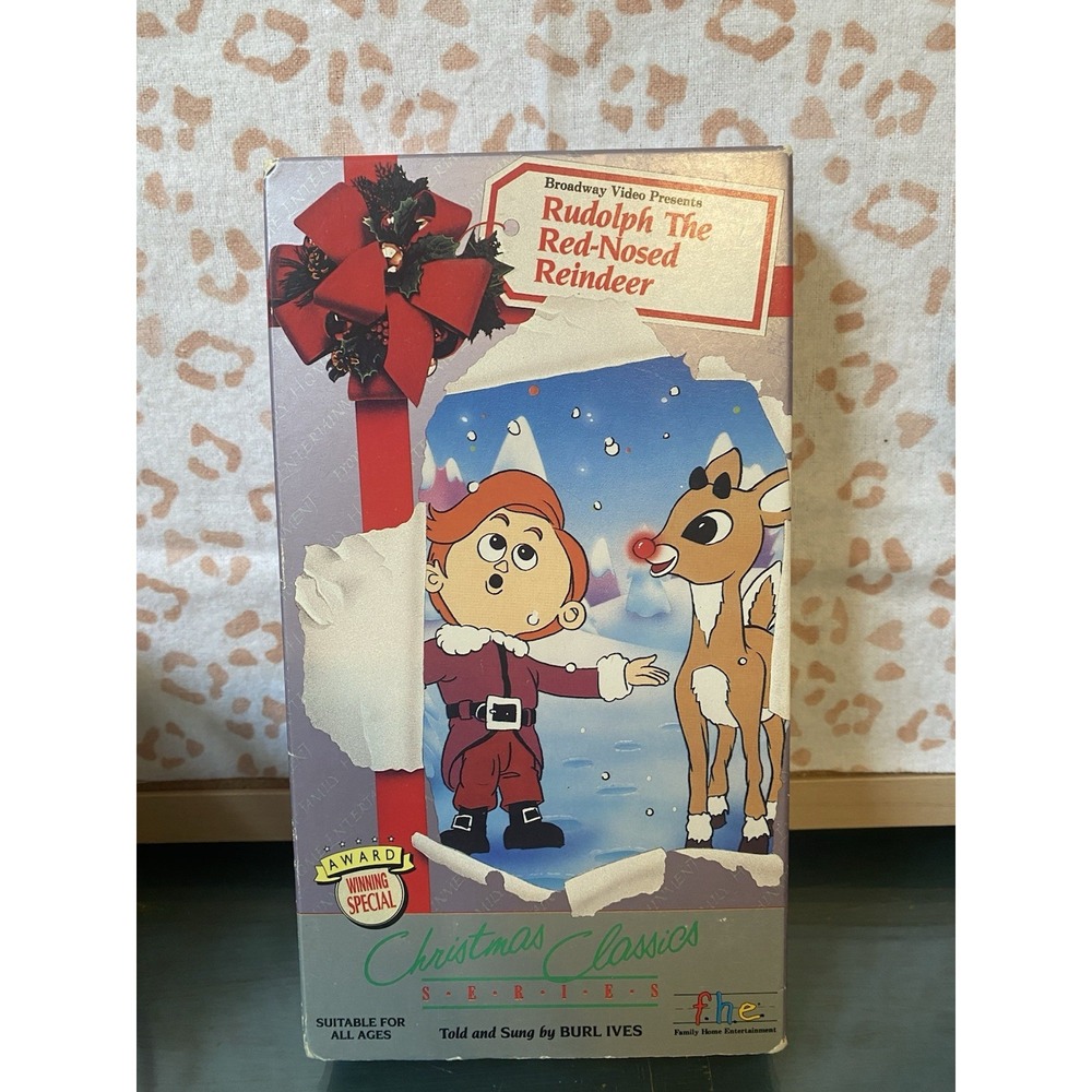 Rudolph The Red Nosed Reindeer Christmas Classics VHS Tape Burl Ives 1989